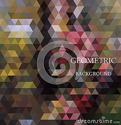 Vector abstract irregular polygon background with a triangular pattern. Vector Illustration