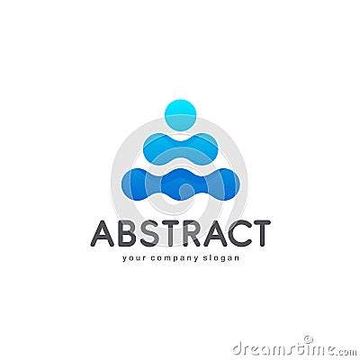 Vector abstract logo design for business Vector Illustration