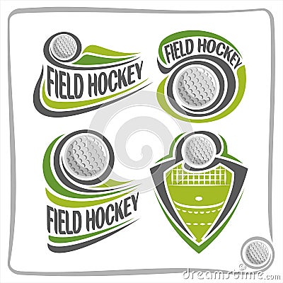 Vector abstract logo Field Hockey Ball Vector Illustration