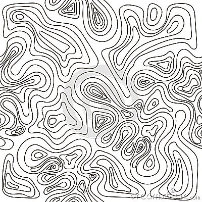 Vector abstract loop pattern. Floral seamless background Vector Illustration
