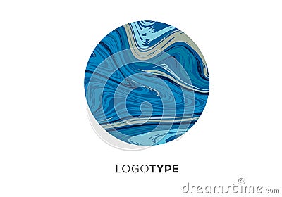 Vector Abstract Marble Logo Brand Company Design Template Stock Photo