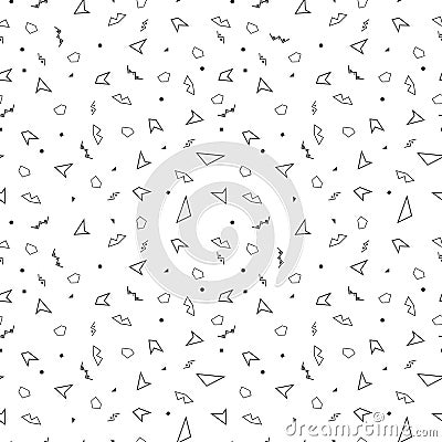 Vector abstract memphis pattern with mosaic geometric shapes - seamless. Vector Illustration