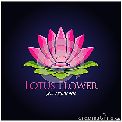Lotus flower symbol Vector Illustration