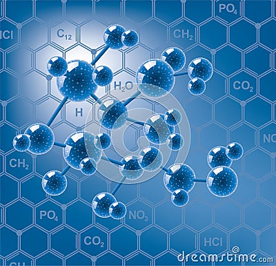 vector abstract molecule Vector Illustration
