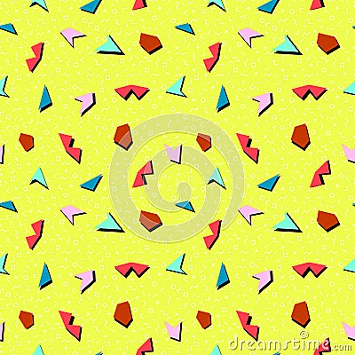 Vector abstract mosaic seamless memphis pattern. Vector Illustration