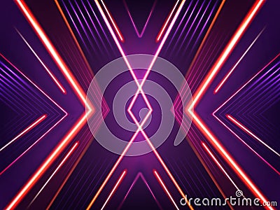 Vector abstract neon background. Bright shining pattern Vector Illustration