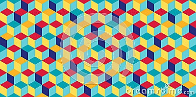 Vector abstract pattern - geometric cuboid texture Vector Illustration