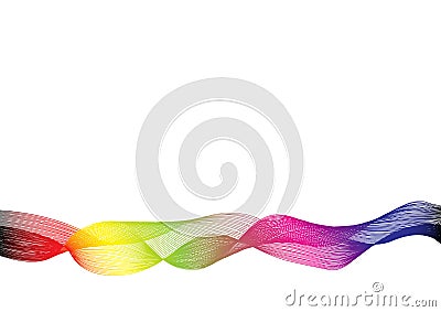 Vector abstract rainbow multi colorful wave lines background Vector Illustration