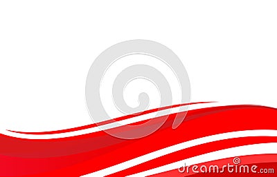 Vector abstract red wavy background, wallpaper for any design. Cartoon Illustration