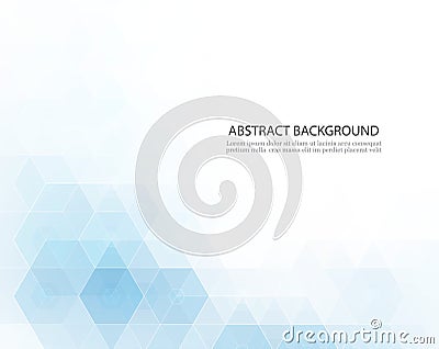Vector Abstract science Background. Hexagon geometric design. Vector Illustration