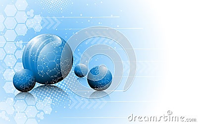 Vector abstract science innovation concept background Vector Illustration