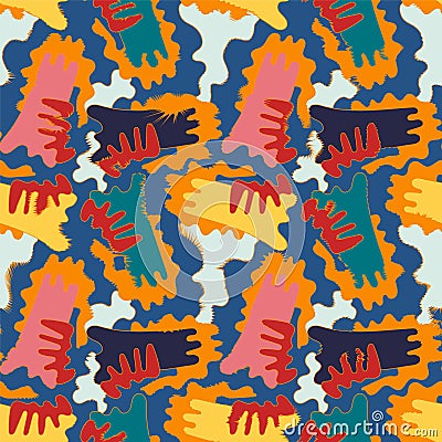 Vector abstract seamless artwork with modern stree urban patterns Vector Illustration