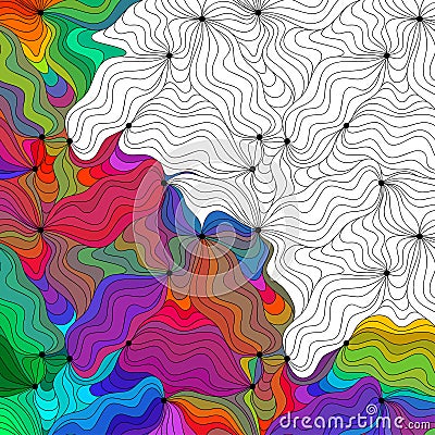 Vector abstract seamless fantasy pattern hand drawn ornaments Vector Illustration