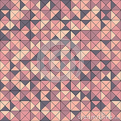 Vector abstract seamless pattern with randomly colored triangles Vector Illustration