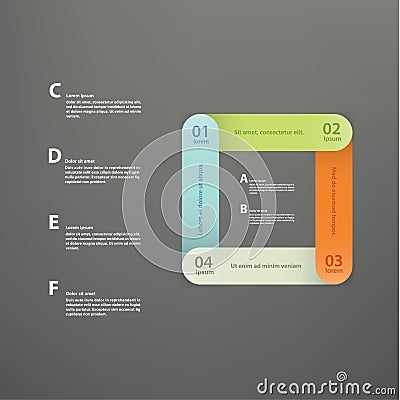 Vector abstract shape template. Square template with place for y Vector Illustration