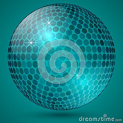 Vector abstract shining crystal ball Vector Illustration