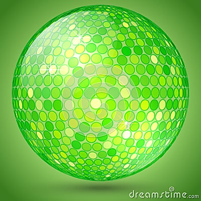 Vector abstract shining crystal ball Vector Illustration