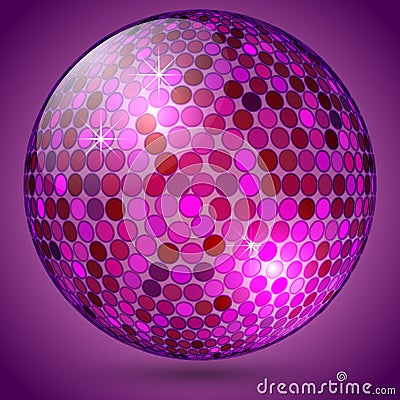 Vector abstract shining crystal ball Vector Illustration