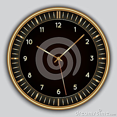 Vector abstract simple round clock Vector Illustration