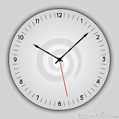 Vector abstract simple round clock Vector Illustration