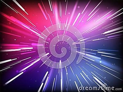 Vector Abstract Space Tunnel Vector Illustration