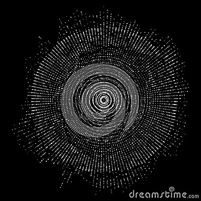 Vector abstract sphere of particles, points array. Futuristic vector illustration. Vector Illustration