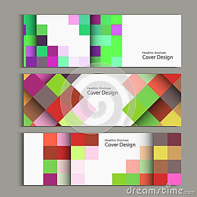 Vector abstract square pattern banner Vector Illustration