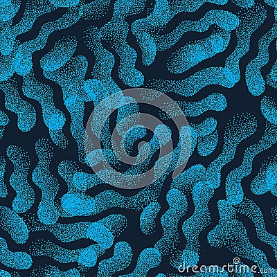 Vector Abstract Stippled Weird Seamless Pattern Vector Illustration