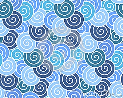 Vector abstract swirls seamless pattern Vector Illustration