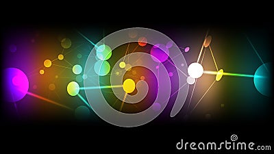 Vector abstract technological colorful cell background Vector Illustration