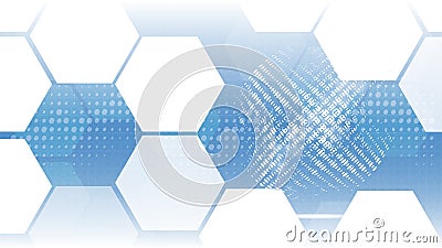 Vector abstract technological hexagon global background Vector Illustration