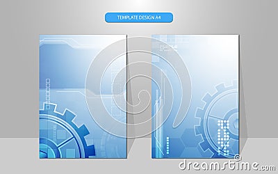 Vector abstract technology system working cover design background Vector Illustration