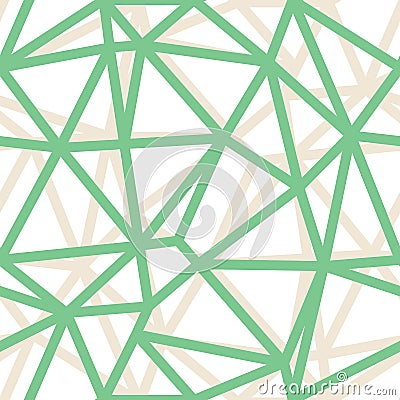 Vector Abstract Triangle Geometrical Green Outlines Background. Suitable for textile, gift wrap and wallpaper Stock Photo