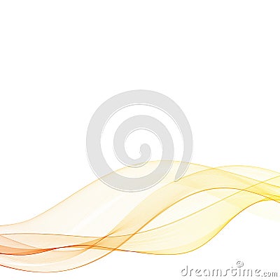 Vector of abstract wave lines gold flowing isolated on white background for design elements or separator in concept of luxury Vector Illustration