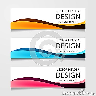 Vector abstract web banner design template. Collection of web banner template. Abstract geometric web design banner template. Vector Illustration