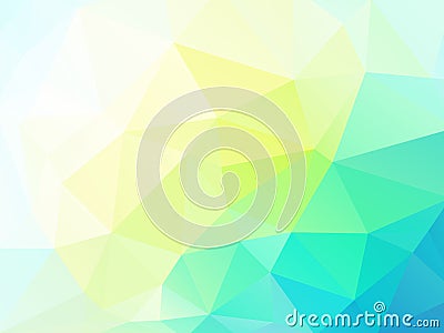 Vector abstract yellow green triangles background Stock Photo