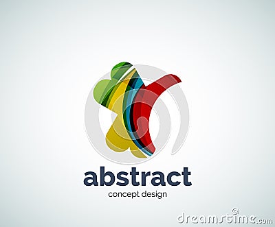 Vector abstruse shape logo template Vector Illustration