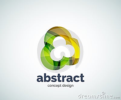 Vector abstruse shape logo template Vector Illustration