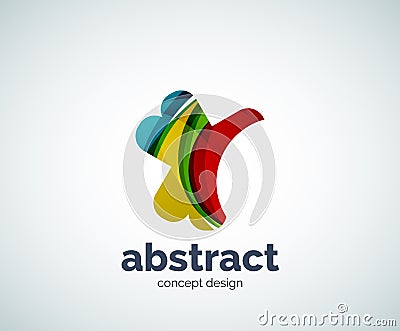 Vector abstruse shape logo template Vector Illustration