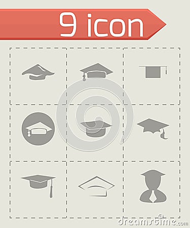 Vector academic icon set Vector Illustration