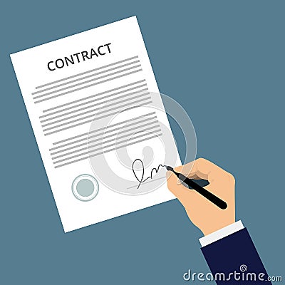 Vector agreement icon Cartoon Illustration