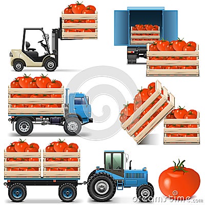 Vector Agricultural Icons Set 2 Vector Illustration