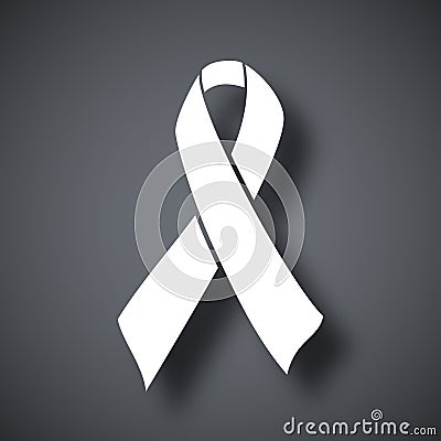 Vector AIDS awareness ribbon sign or icon Vector Illustration