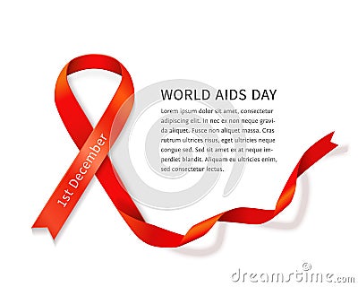 Vector AIDS ribbon Vector Illustration