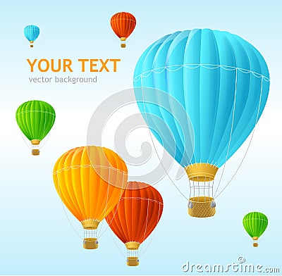 Vector air ballons background Vector Illustration