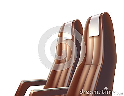 Vector airplane, bus or car passenger leather seat Vector Illustration