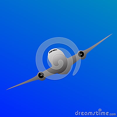 Vector airplane image. Plane in the sky icon. Premium quality airplane photo. Plane in the sky Vector Illustration