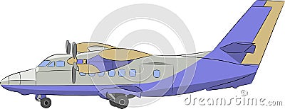 Vector. Airplane with propellers. Vector Illustration