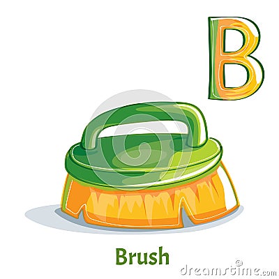 Vector alphabet letter B. Brush Vector Illustration