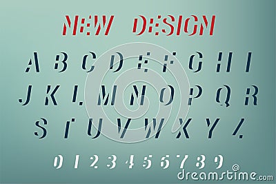 Vector of Alphabet New Design. New design font and alphabet. Vector illustration Vector Illustration